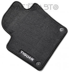 Set de covorașe pentru interiorul VW Tiguan 09-17, material textil, negru.