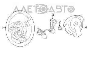 Butonul de control de pe volanul Nissan Rogue 14-16