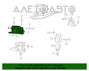 Pernele motorului dreapta Jeep Compass 11-16 2.0, 2.4, AWD, FWD