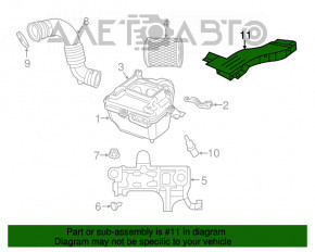 Воздухоприемник Jeep Patriot 11-17 сломано крепление, нет фрагмент