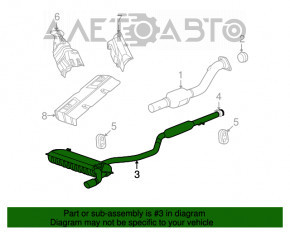 Silentioză spate cu baie Jeep Compass 11-16 2.0, 2.4