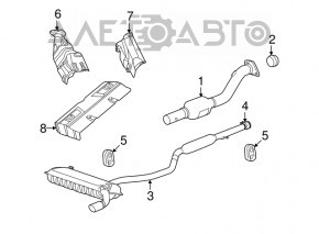 Silentioză spate cu baie Jeep Compass 11-16 2.0, 2.4