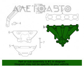 Коллектор выпускной Jeep Compass 11-16 2.0 2.4