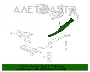 Tubul de admisie cu catalizator pentru Jeep Compass 11-16 2.0, 2.4 tip 1