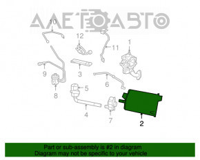 Canistra cu absorbant de carbon Jeep Compass 11-16 2.0 2.4 Type-1, cip rupt