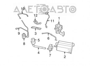 Canistra cu absorbant de carbon Jeep Compass 11-16 2.0 2.4 Type-1, cip rupt