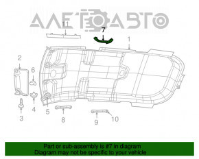 Manerul plafonului din spate dreapta pentru Jeep Compass 11-16, gri.