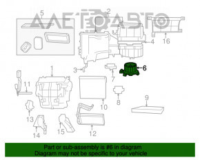 Motorul ventilatorului de încălzire Dodge Journey 11 - tip 2.