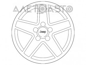 Roată de 17 inch pentru Jeep Compass 11-16, zgârieturi.