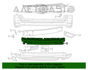 Absorbantul de impact al barei spate pentru Jeep Compass 11-16 are fisuri