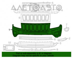 Bara față goală de sus pentru Jeep Compass 11-16, argintie