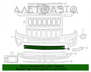 Absorbantul de impact al bara fata pentru Jeep Compass 11-16