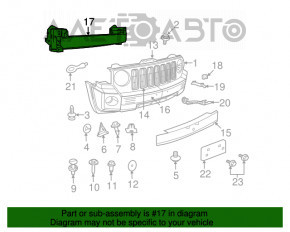 Amplificatorul de bara fata pentru Jeep Patriot 11-17