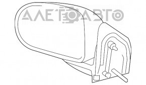 Oglindă laterală stângă Jeep Compass 11-16 cu 5 pini de încălzire, structură