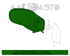 Oglindă laterală stângă Jeep Compass 11-16, 5 pini, încălzire, structură