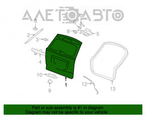 Usa portbagaj goala cu sticla Jeep Compass 11-16 grafit PDM nuantat