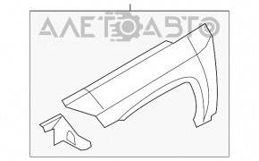 Aripa dreapta fata Jeep Compass 11-16 gri PDM, mufa