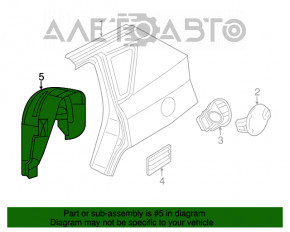 Aripa spate stânga Jeep Compass 11-16