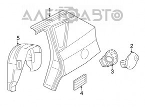 Aripa spate stânga Jeep Compass 11-16