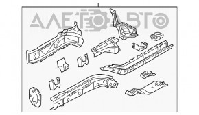 Partea din față stânga Jeep Compass 11-16, albastră.