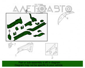 Partea din față stânga Jeep Compass 11-16, albastră.