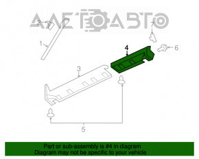 Prag spate dreapta Jeep Compass 11-16 structura rupturi de prindere, zgarieturi, lipsesc 2 prindere