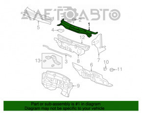 Grila stergatoarelor din plastic pentru Jeep Compass 11-16 are prinderea rupta.