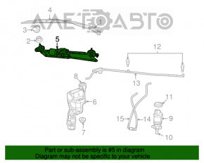 Trapezul de curățare a parbrizului cu motor pentru Jeep Compass 11-16