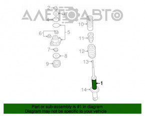 Suport amortizor asamblat spate dreapta Jeep Compass 11-16