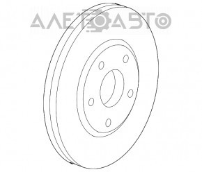 Placă de frână spate dreapta Chrysler 200 11-14 10mm