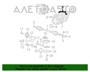 Diferențialul spate reductor Jeep Compass 11-16 2.4