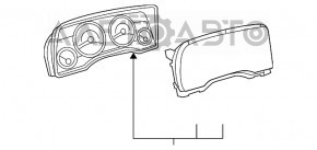 Panoul de bord al Jeep Compass 11-118K, suportul este rupt, zgârieturi.