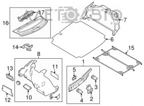 Capacul portbagajului VW Jetta 11-18 SUA este uzat.