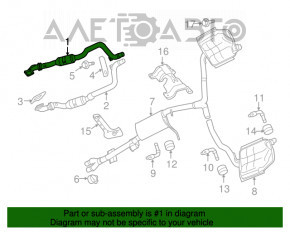 Tubul de admisie cu catalizator dreapta Dodge Challenger 09- 3.6