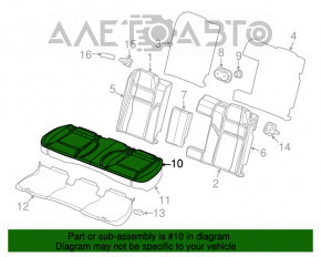 Задний ряд сидений 2 ряд Dodge Challenger 09- тряпка черн