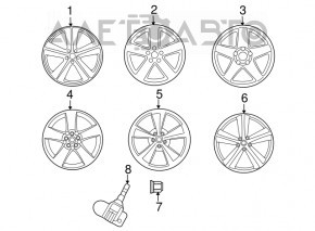 Roată de 18 inci pentru Dodge Challenger 09-14, tip 1, de vânzare.