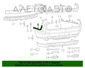 Suportul pentru bara spate, dreapta, pentru Dodge Challenger 09- OEM nou original