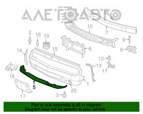 Губа переднего бампера Dodge Challenger 09-14