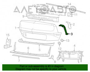 Suportul pentru bara de protecție față a aripii stângi Dodge Challenger 09-19, nou, original