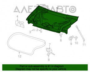 Крышка багажника Dodge Challenger 09-19 графит PAU крашенная