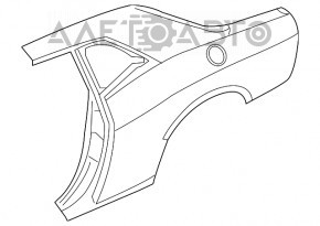Aripa spate stânga Dodge Challenger 09- grafit, zgâriată, vopsită.