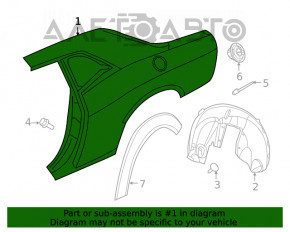 Четверть крыло задняя правая Dodge Challenger 09-