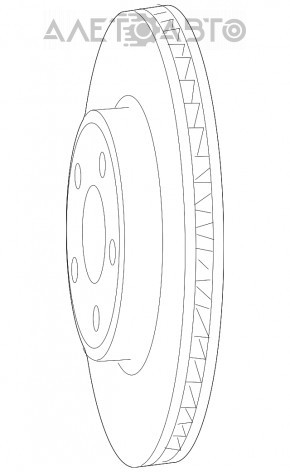 Placă de frână față stânga Dodge Challenger 09- standard 320/28mm