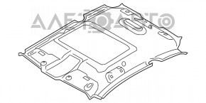 Acoperirea plafonului Audi Q5 8R 09-17 negru panoramic, cleme