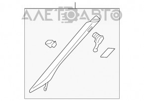 Capacul stâlpului frontal stânga Audi Q5 8R 09-17 negru, prindere ruptă, zgârietură