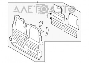 Jaluzele deflectorului radiatorului asamblate pentru Ford Edge 15-18 pre-restilizare cu motor, suport rupt