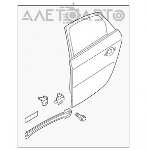 Ușa din spate stânga asamblată Audi A4 B8 08-16 sedan.