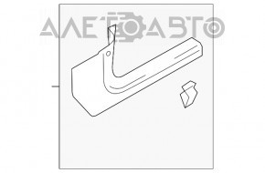 Capac prag interior dreapta fata Audi A4 B8 08-16 sedan, gri inchis