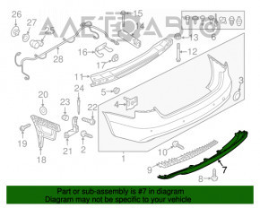 Buza bara spate Audi A4 B8 08-12 pre-restilizare sedan