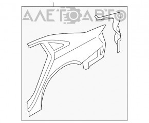 Aripa spate dreapta Audi A4 B8 08-16, sedan, negru, mici zgârieturi